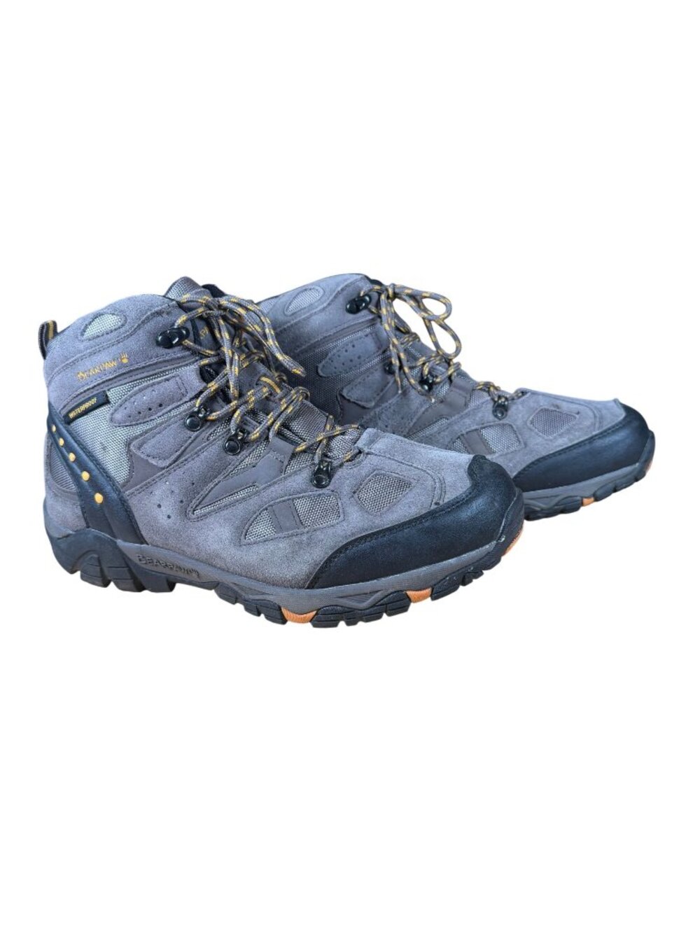 Bearpaw Brock Wide Waterproof Hiking Shoes Men's Size 11.5 Gray Black - EUC!